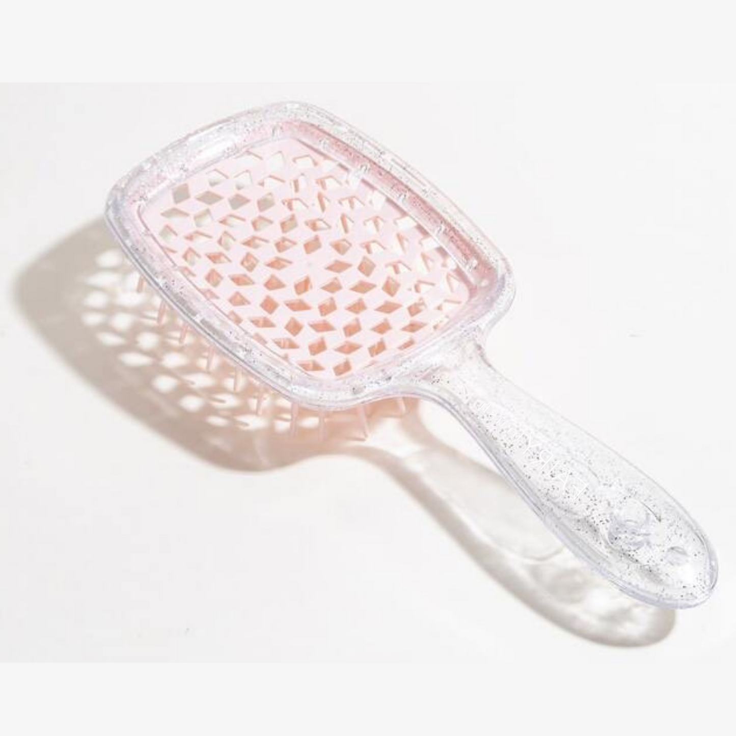 Fairy Brush Detangling Pain Free Hair Brush Glitter Light Pink